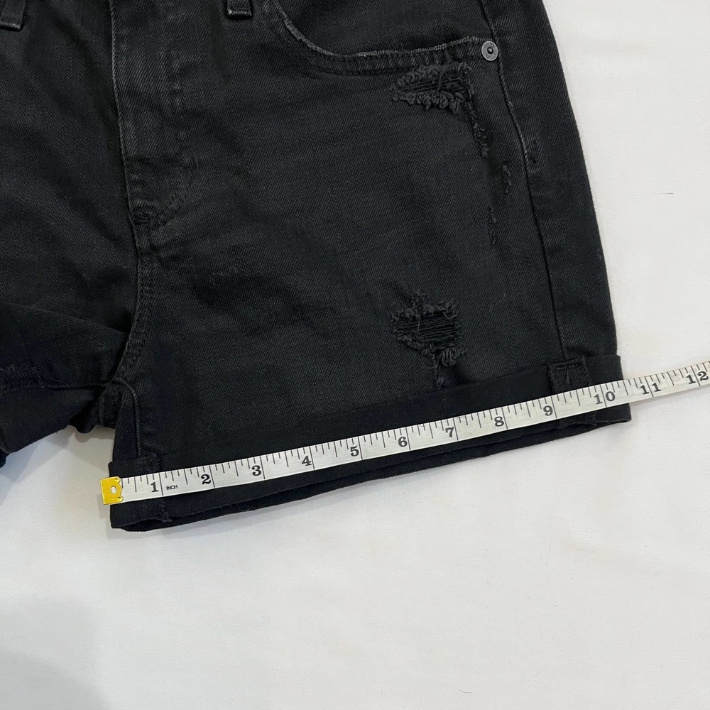 AG Adriano Goldschmied The Hailey Ex Boyfriend Roll Up Jean Short Black Size 26 - Picture 9 of 9